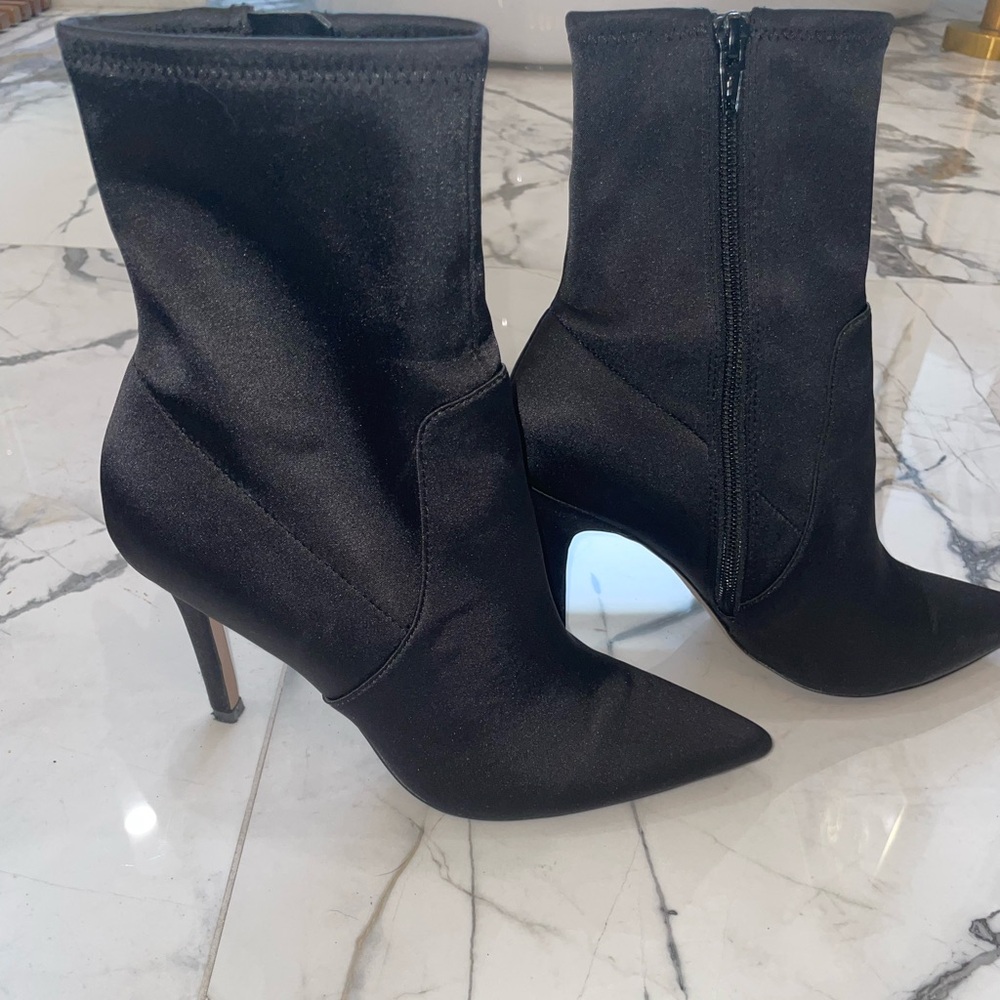 Aldo Black Satin Women's Boots
